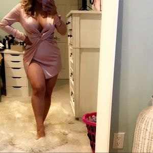 New light pink wrap dress
